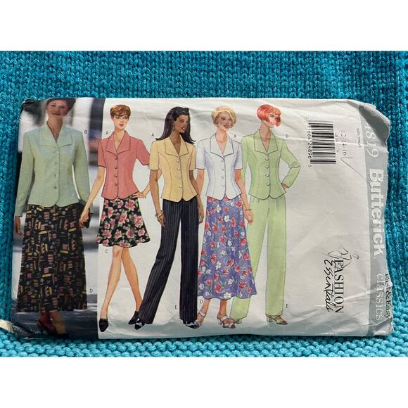 Butterick Sewing pattern 4819 suit top skirt blazer pant size 12 14 16 - Picture 1 of 10